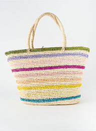 Sac poignée 2 anses de portée beige CHARLIE JOE femme