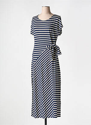 Robe longue manches courtes manches courtes bleu NICE THINGS femme