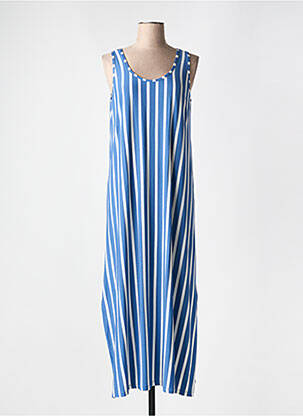 Robe longue sans manche sans manche bleu AN II VITO femme