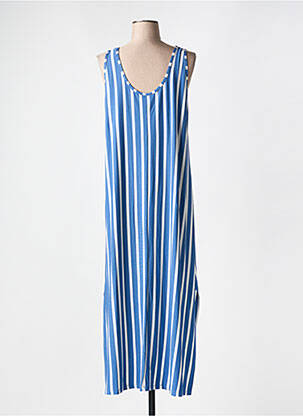 Robe longue sans manche sans manche bleu AN II VITO femme