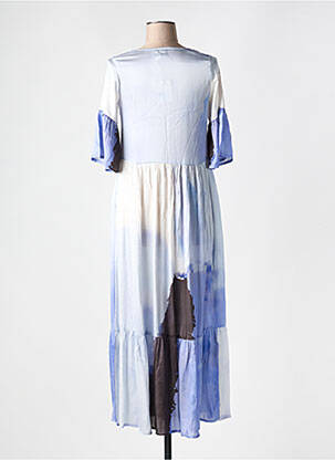 Robe longue manches courtes manches courtes violet POU NOU femme