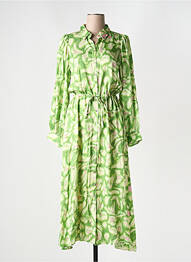 Robe longue manches longues manches longues vert ESQUALO femme