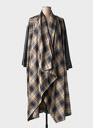Manteau long poches sans capuche marron WENDYKEI femme