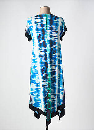Robe mi-longue manches courtes manches courtes bleu AN II VITO femme