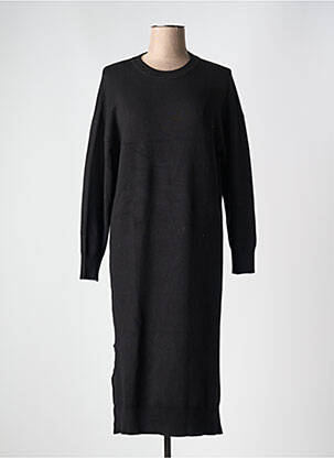 Robe pull stretch manches longues noir ZILCH femme