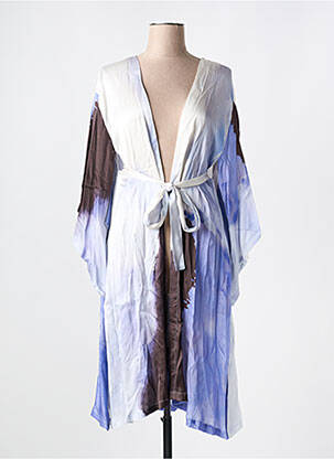 Veste kimono imprimé tie and dye violet POU NOU femme