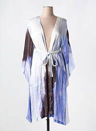 Veste kimono imprimé tie and dye violet POU NOU femme