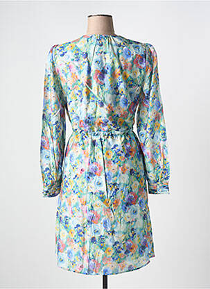 Robe courte coupe fluide manches longues vert ESQUALO femme