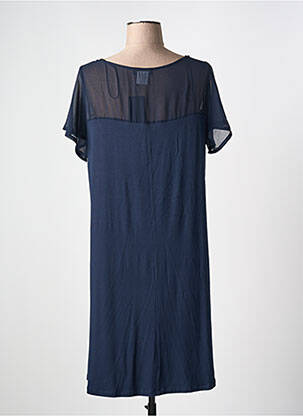 Robe courte coupe fluide manches courtes bleu AN II VITO femme