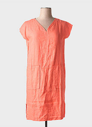Tunique manches courtes coupe cintrée orange POU NOU femme