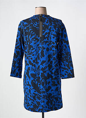 Robe courte fermeture zippée au dos manches longues bleu MASAI femme