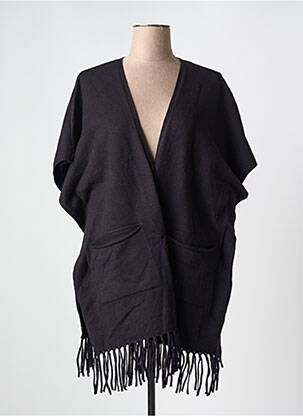 Poncho col v noir ESQUALO femme