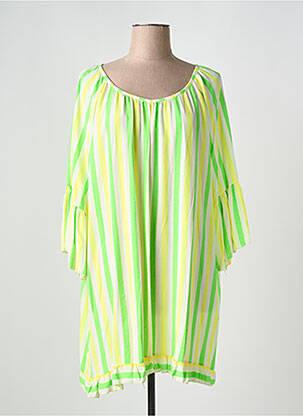 Tunique manches longues col rond vert NEW COLLECTION femme