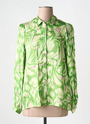Chemisier imprimé fantaisie manches longues vert ESQUALO femme