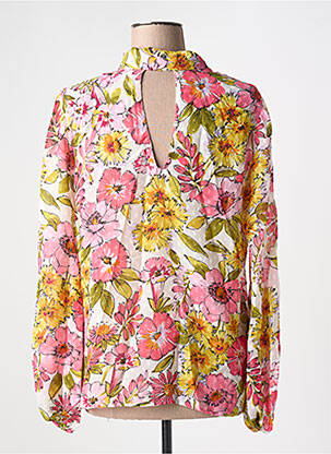 Blouse tissage popeline manches longues rose TRAFFIC PEOPLE femme
