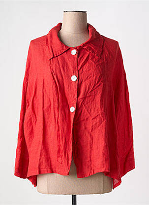 Veste casual coupe droite rouge OLIVER JUNG femme