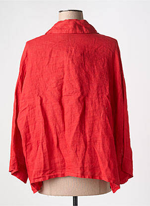 Veste casual coupe droite rouge OLIVER JUNG femme