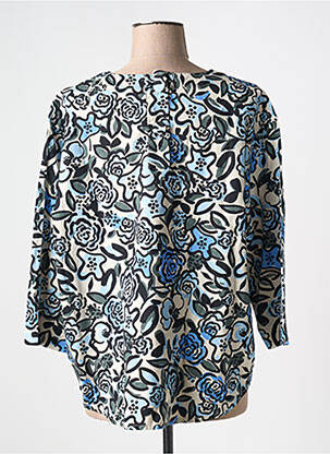 Blouse imprimé fantaisie manches 3/4 bleu MASAI femme