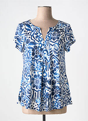 T-shirt imprimé fantaisie manches courtes bleu AN II VITO femme