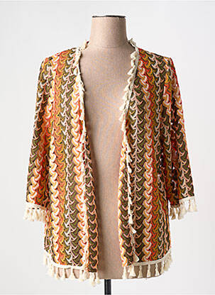 Gilet manches longues manches longues orange AN II VITO femme