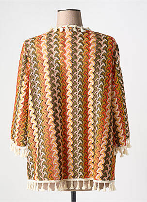 Gilet manches longues manches longues orange AN II VITO femme