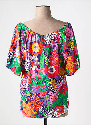 Blouse tissage popeline manches courtes violet BLUTSGESCHWISTER femme