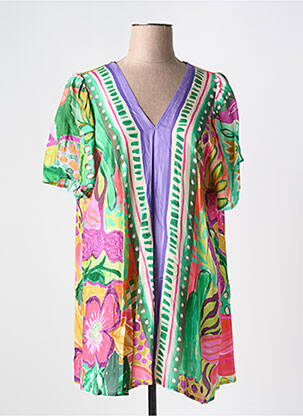 Tunique manches courtes col v vert AN II VITO femme