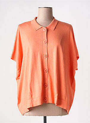 Gilet manches courtes coupe droite orange ZILCH femme