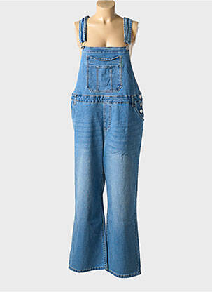 Salopette coupe droite fines bretelles bleu MAT. femme