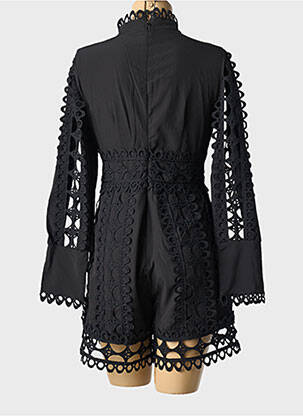 Combishort coupe cintrée manches longues noir LAMIAR femme