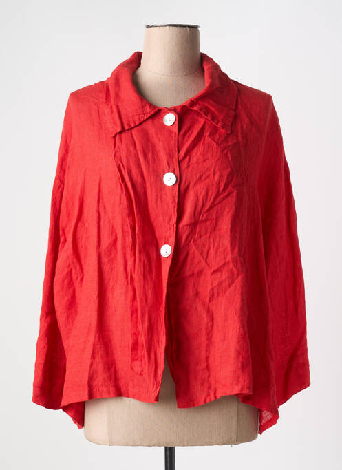 Veste casual coupe droite rouge OLIVER JUNG femme