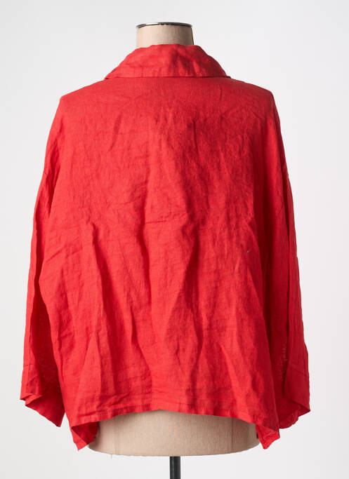 Veste casual coupe droite rouge OLIVER JUNG femme