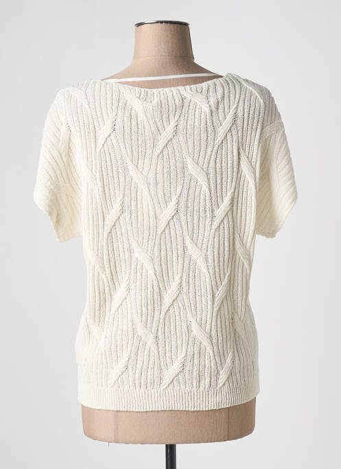 T-shirt col v manches courtes beige ESQUALO femme