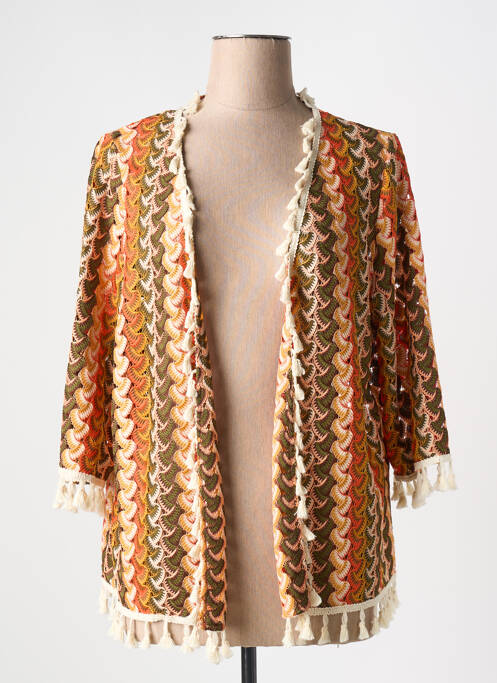 Gilet manches longues orange AN II VITO pour femme