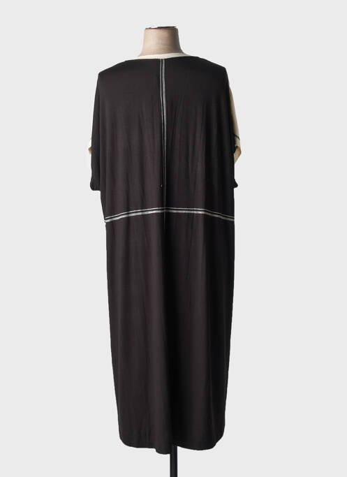 Robe mi-longue noir MAT. pour femme