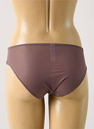 Culotte effet matière satinée marron LEJABY femme