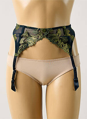 Guêpière/porte-jarretelle broderie vert AUBADE femme
