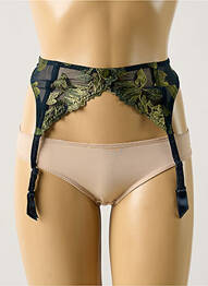 Guêpière/porte-jarretelle broderie vert AUBADE femme