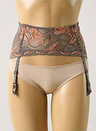 Guêpière/porte-jarretelle sans armature marron AUBADE femme