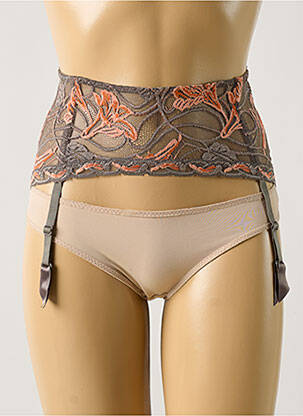 Guêpière/porte-jarretelle sans armature marron AUBADE femme