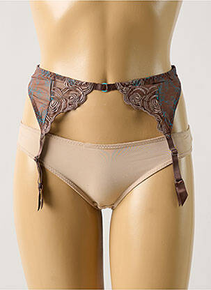 Guêpière/porte-jarretelle avec armature marron AUBADE femme