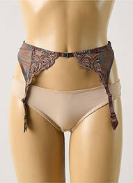 Guêpière/porte-jarretelle avec armature marron AUBADE femme