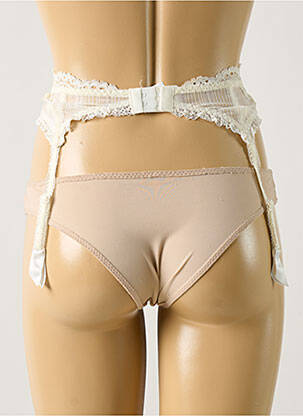 Guêpière/porte-jarretelle sans armature blanc BARBARA femme