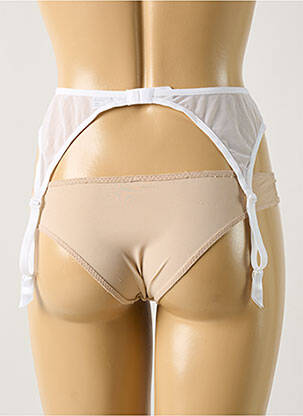 Guêpière/porte-jarretelle sans armature blanc SAWREN femme