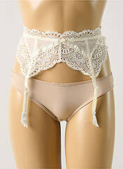 Guêpière/Porte-jarretelle blanc BARBARA pour femme seconde vue