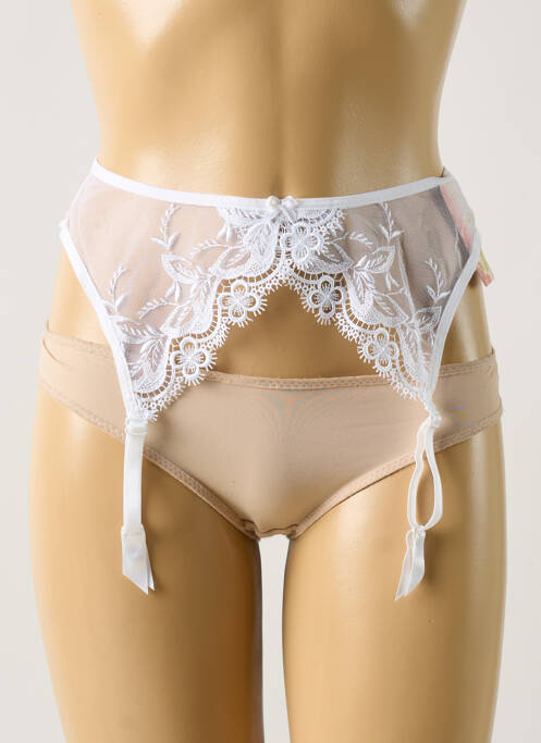 Guêpière/Porte-jarretelle blanc SAWREN pour femme