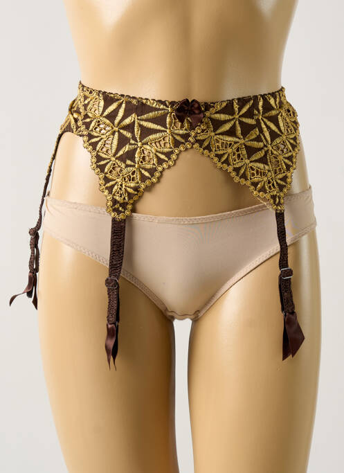 Guêpière/Porte-jarretelle marron AUBADE pour femme