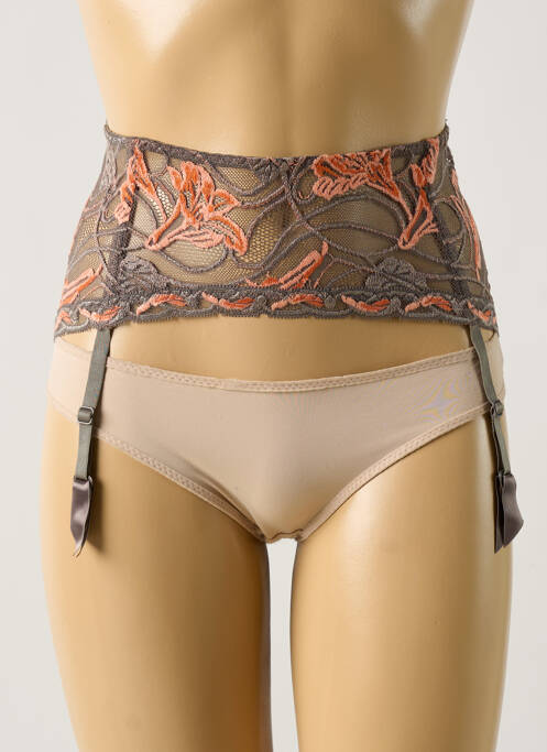 Guêpière/Porte-jarretelle marron AUBADE pour femme