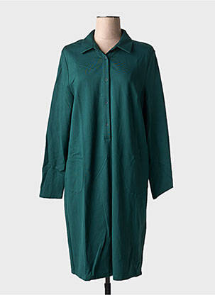Robe mi-longue manches longues manches longues vert ZILCH femme