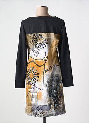 Robe courte manches longues manches longues noir DOLCEZZA femme